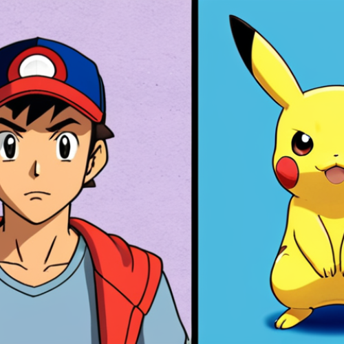Home 15 **
A comparison of Pokemon animation styles over time. On the left, a frame from "Pokemon: The First Movie" (Mewtwo Strikes Back), showing Ash and Pikachu with a simpler, slightly angular design. On the right, a frame from a more recent Pokemon movie, showcasing more detailed character models, expressive faces, and vibrant, dynamic backgrounds. The overall feeling is "then vs. now" to illustrate the evolution of the visual style.
**