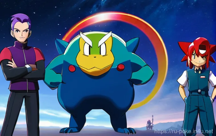 로켓단의 각종 변장과 아이디어 - **Prompt 2: Team Rocket's Latest (and Unstable) Invention**
    "An action-packed, dynamic image of ...