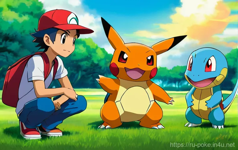 지우와 체육관 리더들의 대결 분석 - **Prompt 1: Unconventional Battle Strategy**
    "A dynamic, action-packed scene of Ash Ketchum and ...