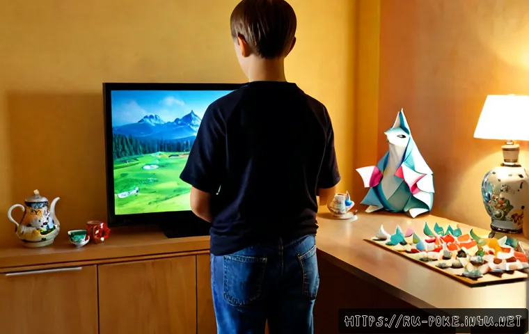 포켓몬스터 애니메이션과 일본 문화 - Photorealistic editorial scene of a Russian father and teenage daughter watching a colorful creature...